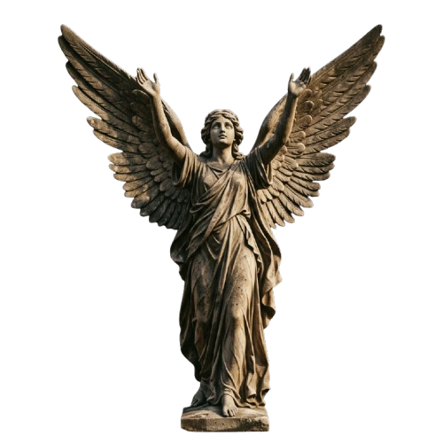 Winged Stone Angel Statue